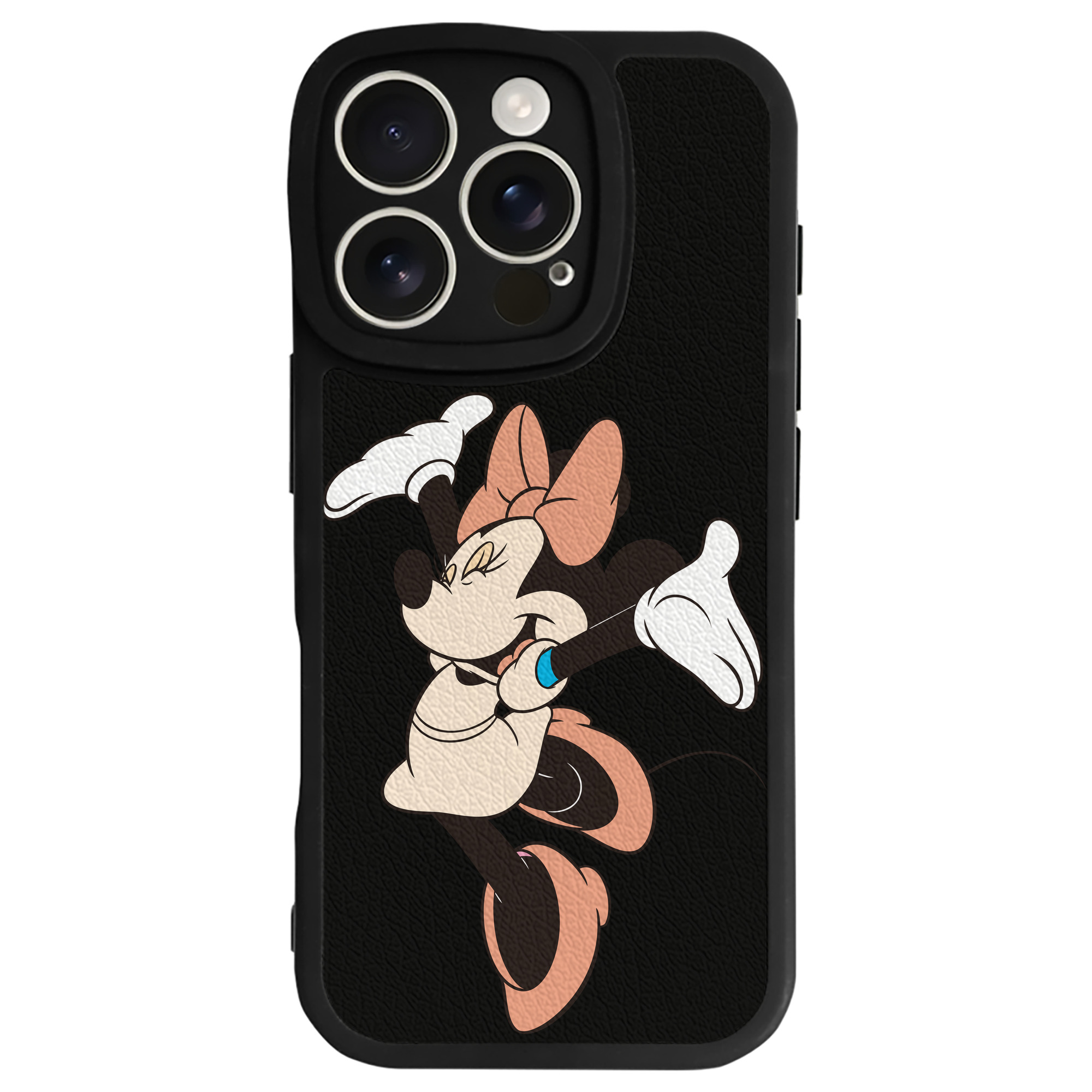 （画像用） ミッキーマウス Mickey Mouse 【iPhone 16シリーズ対応】シリコンスマホケース（レザー調） 材質：シリコン